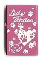 Lucky 13 Pink Kitty Cat Lighter Heart Valentines Day
