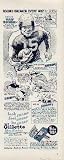 Record-Breaker Every Way - STEVE VAN BUREN, brilliant halfback of the Philadelphia Eagles. ..... 1946 Gillette Blue Blades Ad, A5049.