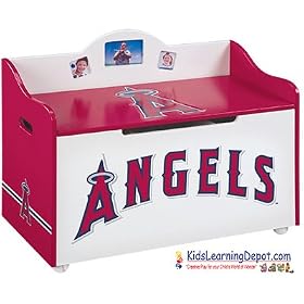 los angeles angels mlb wooden toy chest by Guidecraft