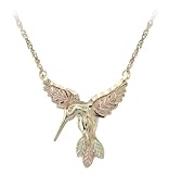 Black Hills Gold Hummingbird Necklace