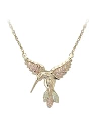 Black Hills Gold Hummingbird Necklace