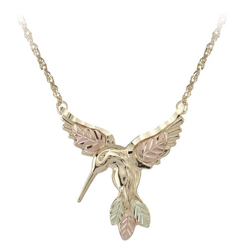 Black Hills Gold Hummingbird Necklace