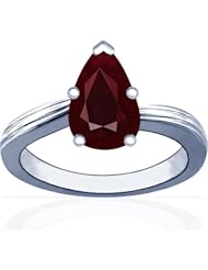 14K White Gold Pear Cut Ruby Solitaire Ring (GIA Certificate)