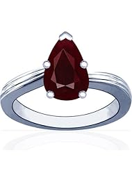 18K White Gold Pear Cut Ruby Solitaire Ring (GIA Certificate)