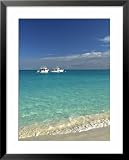 Beach at Grace Bay, Providenciales Island, Turks and Caicos, Caribbean Framed Art Poster Print by Walter Bibikow, 25x31