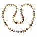 Sterling Silver Natural Pastel Multi-Color Freshwater Cultured Pearl A Grade  6.5-7mm Necklace, 18"