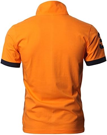 Walume Mens Slim Fit Cotton Giraffe Polo Shirts Tee Small Yellow