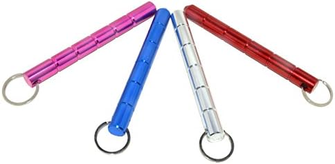 Aluminum Blunt Force Kubaton Stick Baton With KeyChain Keyring (Blue)