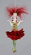 Van Craig Vantastiks Green and Red Flower Showgirl Dancer Christmas Ornament