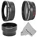Accessory Lens Kit for PANASONIC Lumix DMC-LX3 and LEICA D-Lux 4 Point & Shoot Cameras - Includes: Aluminum Adapter Tube + 2.2X Telephoto and 0.43X Wide Angle High Definition Lenses + MagicFiber Microfiber Lens Cleaning Cloth