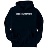 Surf Boat Rowing SIMPLE / BASIC Sports Mens Hoodie (Navy Blue, Sizes X-Small - XXX-Large)