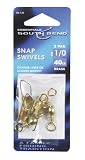 SOUTH BEND SPORTING GOOD SS-1/0 SWIVEL SNAP BRASS SZ1/0 (Pack of 12)