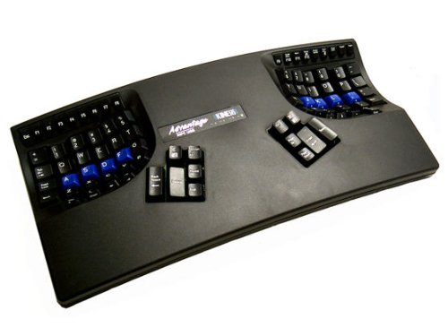 Kinesis Corporation KB500USB/QD-BLK Kinesis Contoured Advantage Qd Keyboard Qwerty-dvorak Dual Legends. Usb Black. On Sale