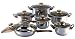 Gourmet Chef 12 Piece Stainless Steel Cookware Set