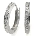 Goldmaid - Co O444S - Boucles d'Oreille Femme - Argent 925/1000 - Cr�oles Grandes avec 18 Oxyde de Zirconiums