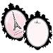 Paris, Ooh La La - Shaped Thank You Cards - Paris Themed Baby Shower or Birthday Party Thank You Note Cards with Envelopes - Set of 12