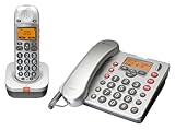 Amplicomms BigTel 480 Big Button Amplified Cordless DECT and Corded Telephone Set with Answering Machine