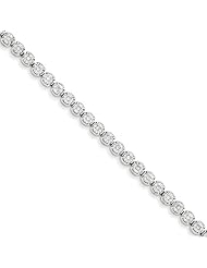 Sterling Silver Rhodium Plated Diamond Bracelet