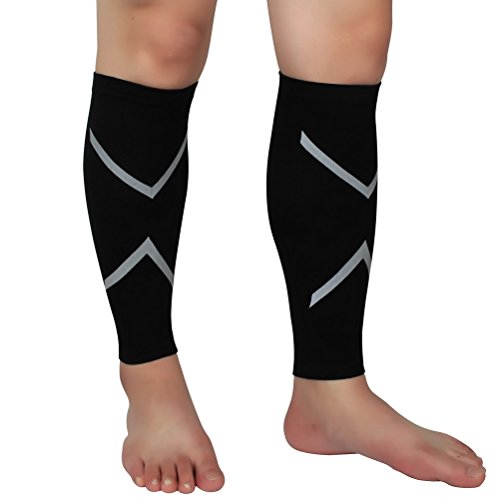 ilooper 1 Pair Calf Compression Sleeve Leg Support Socks Shin Splints Sleeves