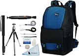 Lowepro Fastpack 350 Backpack (Blue) + Accessory Kit for Nikon D3/D3S/D3X/D40/D50/D60/D70S/D80/D90/D700/D300/D300S/D7000/D90/D5100/D5000/D3100/D3000/FM10/F100 Digital SLR Cameras