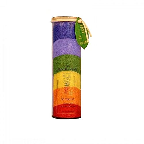 Aloha Bay Unscented Chakra Jar Rainbow Sri Yantra Candle
