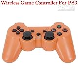 Orange Wireless Bluetooth Six Axis Dualshock Game Controller for Sony PS3