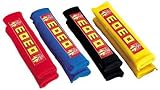 MC1 Racing Harness Pads 2'' Black with Yellow EOEO inscription on red