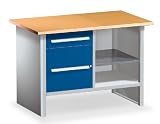 Produkt-Bild: Werkbank mit 1 Schublade und 1 T&uuml;r, LxBxH 1200x600x830 mm