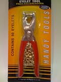 New in Pack Eyelet Hand Tool Hole Metal Puncher Free 50 Eyelets