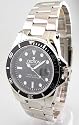 MENS CROTON STEEL 3 BANDS 10ATM DATE WATCH CA301144INBK