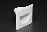 Dual Gang Recessed Low Voltage Cable Plate