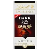 Lindt Excellence Dark Chocolate 50% Cocoa, 3.5-Ounce Packages (Pack of 12)