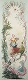 'Jacques De LaJoue (attributed To) - Seven Decorative Panels Mounted In A Screen - Girl With A Spear, C. 1730-40' Oil Painting, 16x46 Inch / 41x116 Cm ,printed On High Quality Polyster Canvas ,this Reproductions Art Decorative Canvas Prints Is Perfectly Suitalbe For Bathroom Decoration And Home Gallery Art And Gifts