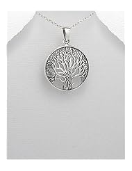 Tree Pendant Necklace In 92.5 Sterling Silver