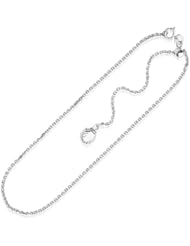 14K White Gold Shell Accent Cable Link Adjustable Anklet