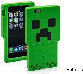 Minecraft Creeper Character Green 3D iphone 5 and 5s Case Silicone Games Toys