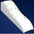 White Leather Earring Tier Ramp Jewelry Display 8.75"