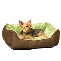 K&H Manufacturing Self-Warming Lounge Sleeper Small Mocha/Green 16-Inch by 20-Inch

