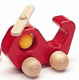 NIC Wooden Toys - Red Wooden Helicopter