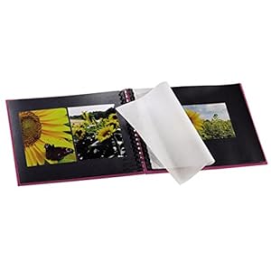 Hama Fotoalbum Fine Art, 50 schwarze Seiten (25 Blatt), Spiralalbum 28 x 24 cm, mit Aussch