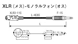 CANARE/カナレ マイクケーブル 3m　XLR（メス）⇔モノラルフォン PC03
