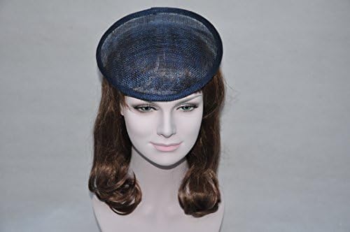 High Quality Sinamay Binding Large Saucer Sinamay Base Fascinator Navy Blue Hat Craft Supply,for Derby,races,party,wedding