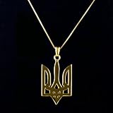 Ukrainian Tryzub Sterling Silver Gold Plated Pendant