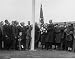 1922 photo Flag raising, Put golf course, 12/9/22