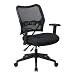 Office Star Space Deluxe Chair with Air-Grid Back and Mesh Seat, Black