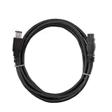 IEEE 1394b Firewire 800 Cable 9 pin/ 6 pin, 6 ft Black