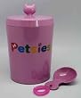 Katzenfutterbeh�lter pink mit L�ffel Katzensilouette Futterdose