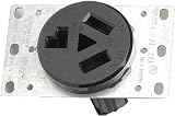 Leviton 800-05207-00K Dryer Receptacle 30 Amp 125/250V Flush Mount Black