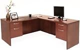 71in x 82in Wood Veneer L Shaped Desk