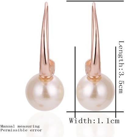 DUMAN Pearl 18K Gold Plated Earrings Nickel Free K Golden Jewelry Plating Platinum Austrian Crystal Swarovski Element Crystal